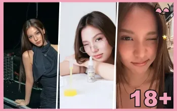 รูปปก บอนนี่ ภัทราภัสร์ คอลลาจ 3 ภาพ พร้อมสัญลักษณ์ 18+